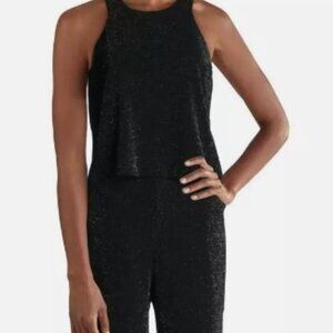 NWT Aqua black sparkle glitter jumpsuit pant romper